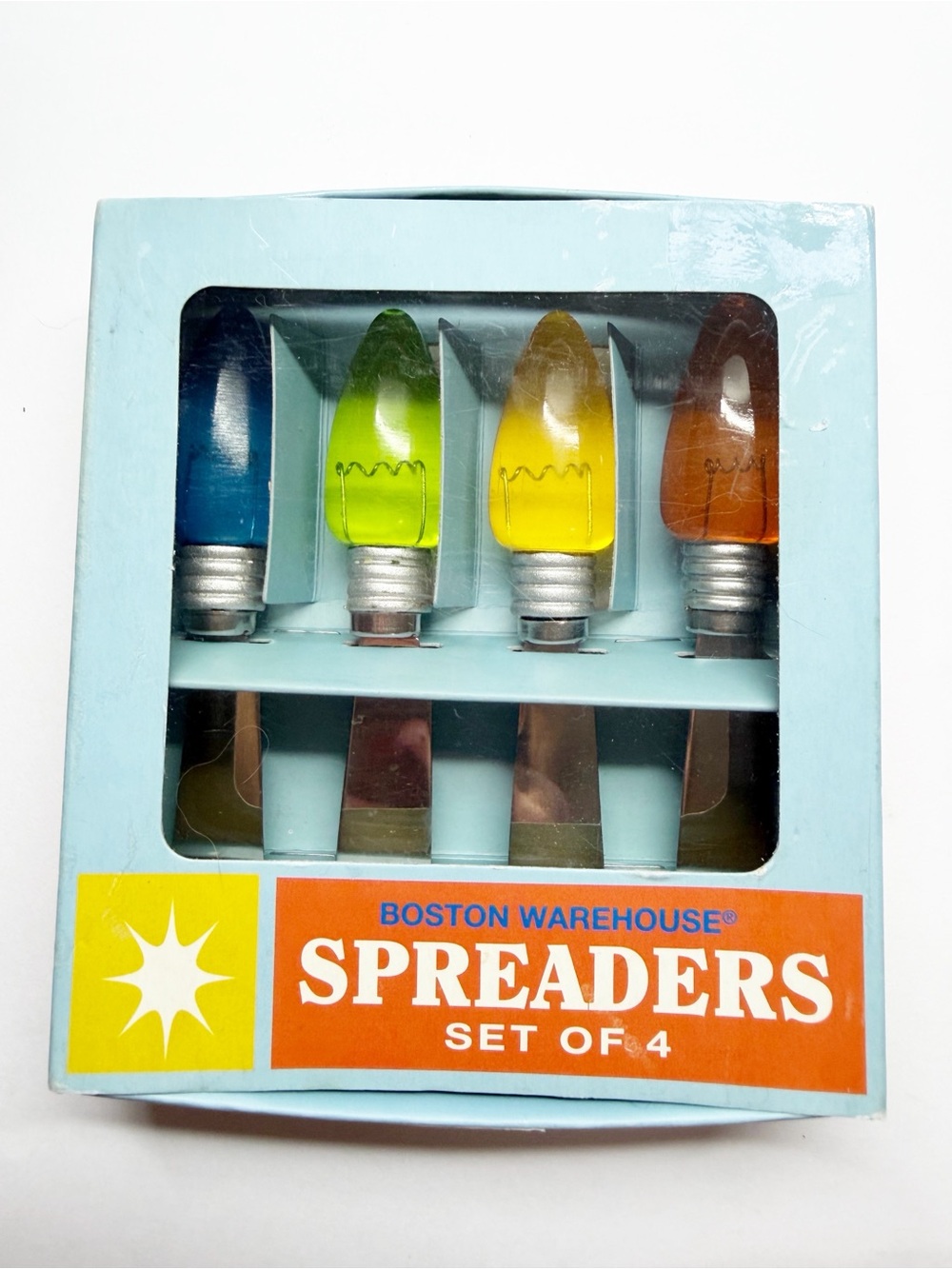 Y2K Boston Warehouse Stay Lit Remember When Light Bulb Cheese Knife Spreaders